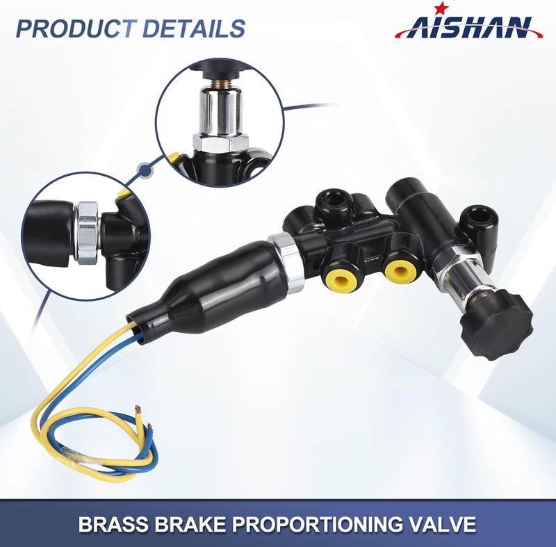 AISHAN Universal Combination Proportioning Valve for Connecting Valve 260-13190 260-11179 and Master Cylinder,Compatible with Wilwood Style & Adjustable Knob, Complete Mounting Bracket Kit - Image 4